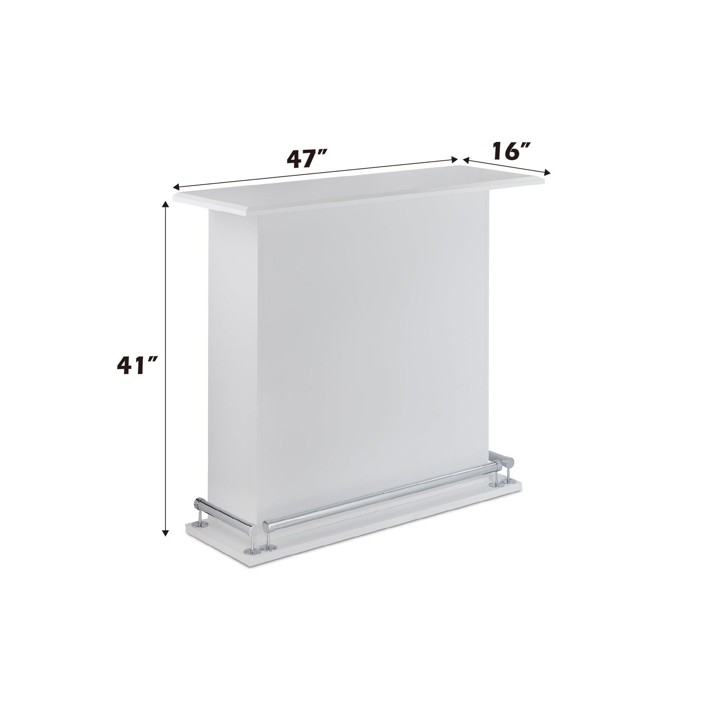 Kite White High Gloss Finish Bar Table - 1st Choice Furniture Direct