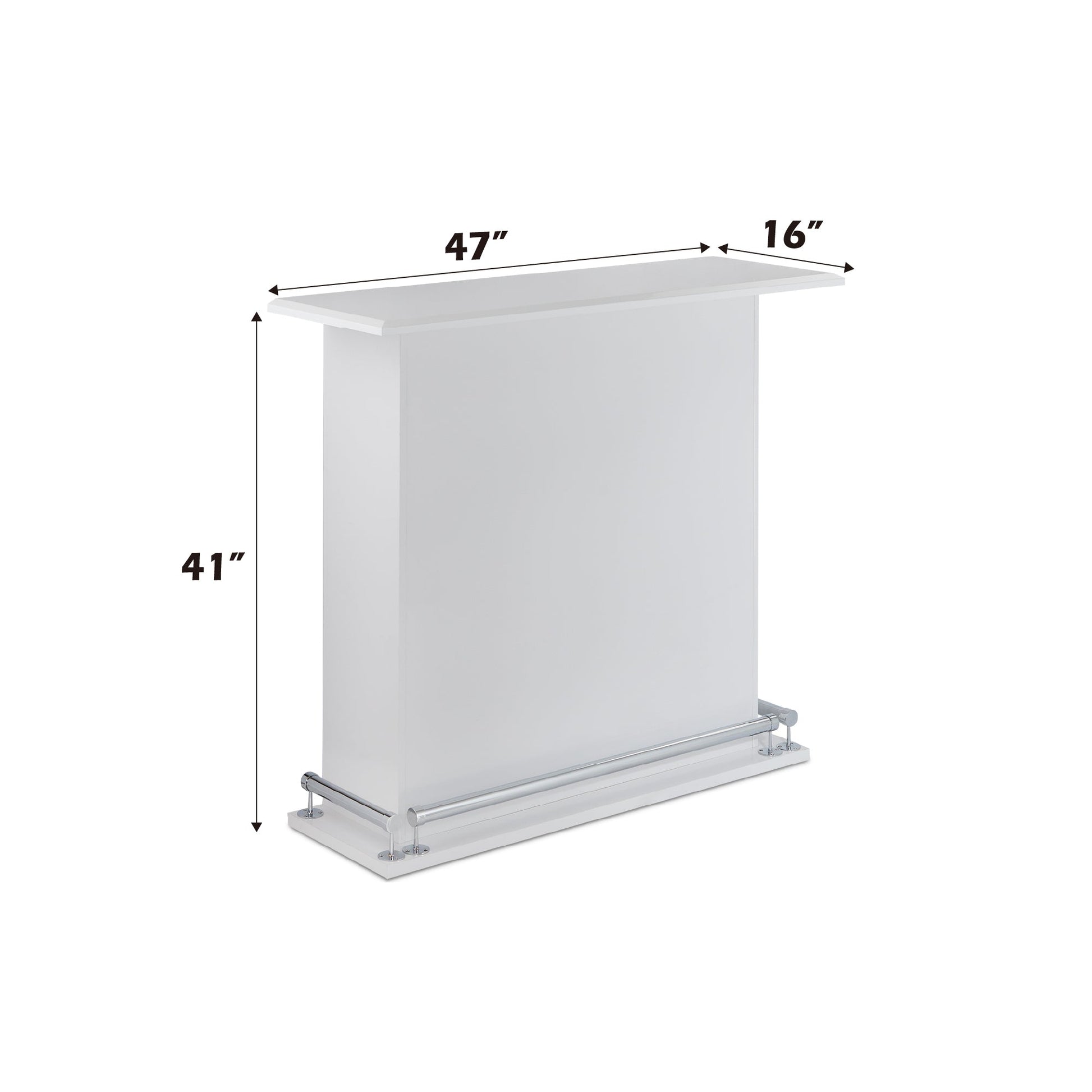 Kite White High Gloss Finish Bar Table - 1st Choice Furniture Direct