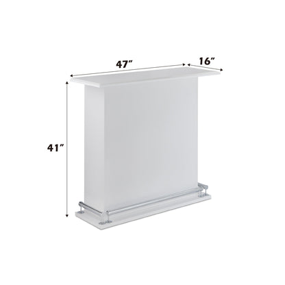 Kite White High Gloss Finish Bar Table - 1st Choice Furniture Direct
