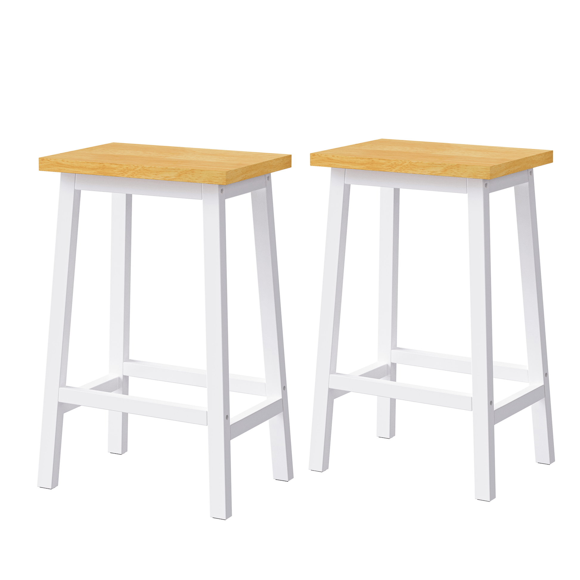 K&K 53inch Large Kitchen Island with 2 Bar Stools, Power Outlet,Door Internal Storage Rack, Kitchen Storage Cart on 5 Wheels with Drop Leaf, 5 Open Side Racks, 3 Drawers, for Kitchen,Dining Room,White - 1st Choice Furniture Direct