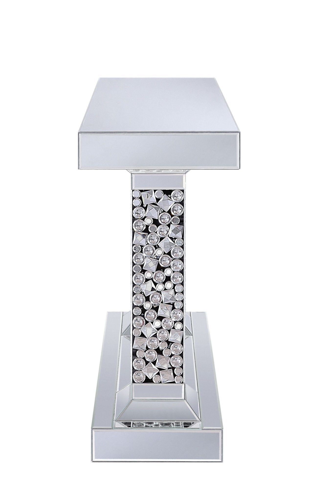 Lachina Glam Mirrored & Faux Gems Console Table - 1st Choice Furniture Direct