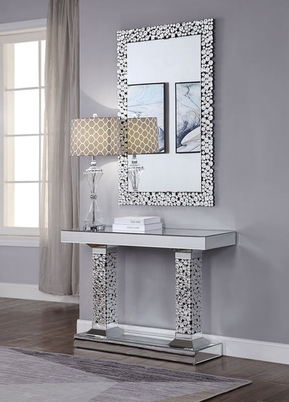 Lachina Glam Mirrored & Faux Gems Console Table - 1st Choice Furniture Direct