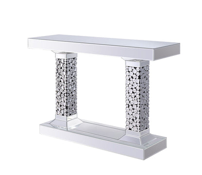 Lachina Glam Mirrored & Faux Gems Console Table - 1st Choice Furniture Direct