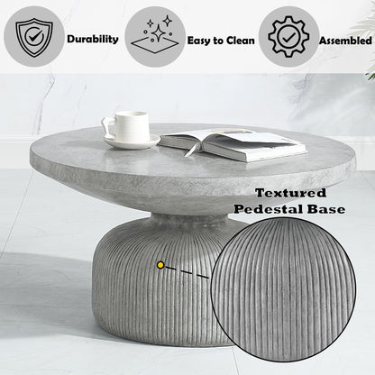 Laddie Weathered Gray Finish Coffee Table - 1st Choice Furniture Direct