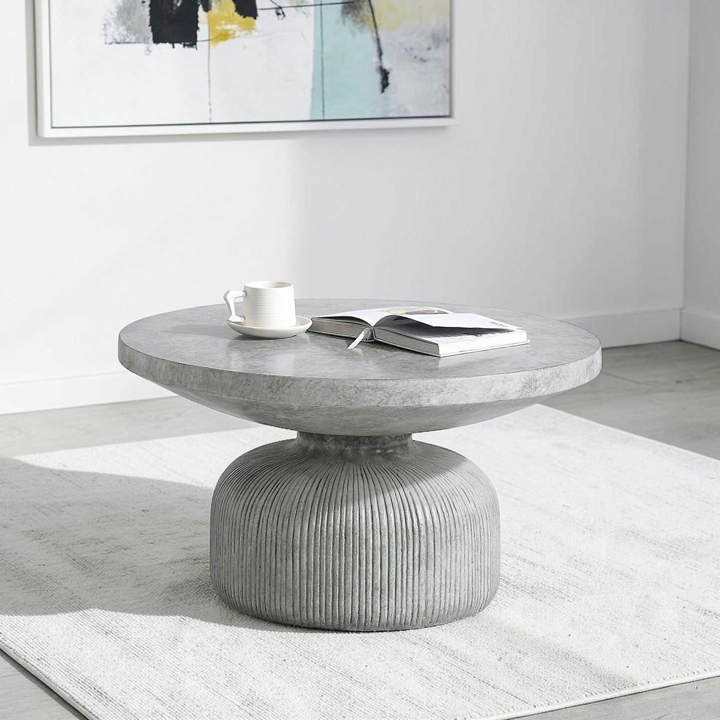 Laddie Weathered Gray Finish Coffee Table - 1st Choice Furniture Direct