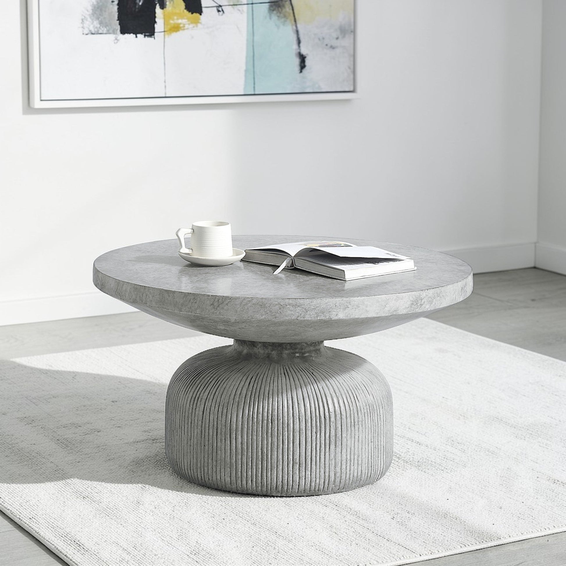 Laddie Weathered Gray Finish Coffee Table - 1st Choice Furniture Direct