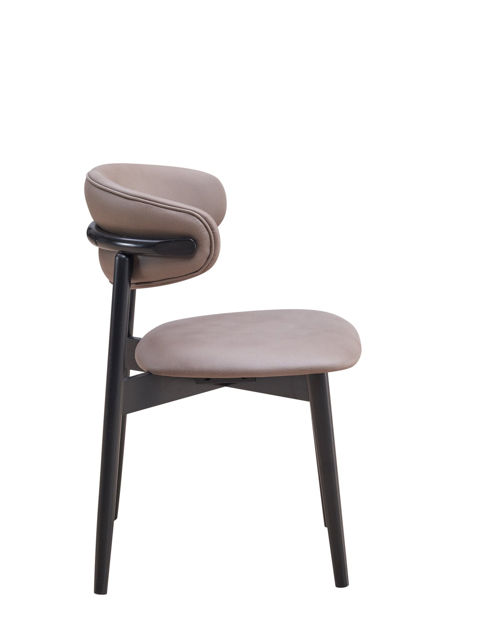 Lanae Gray Polished Microfiber & Black Finish Side Chair (Set of 2) - 1st Choice Furniture Direct