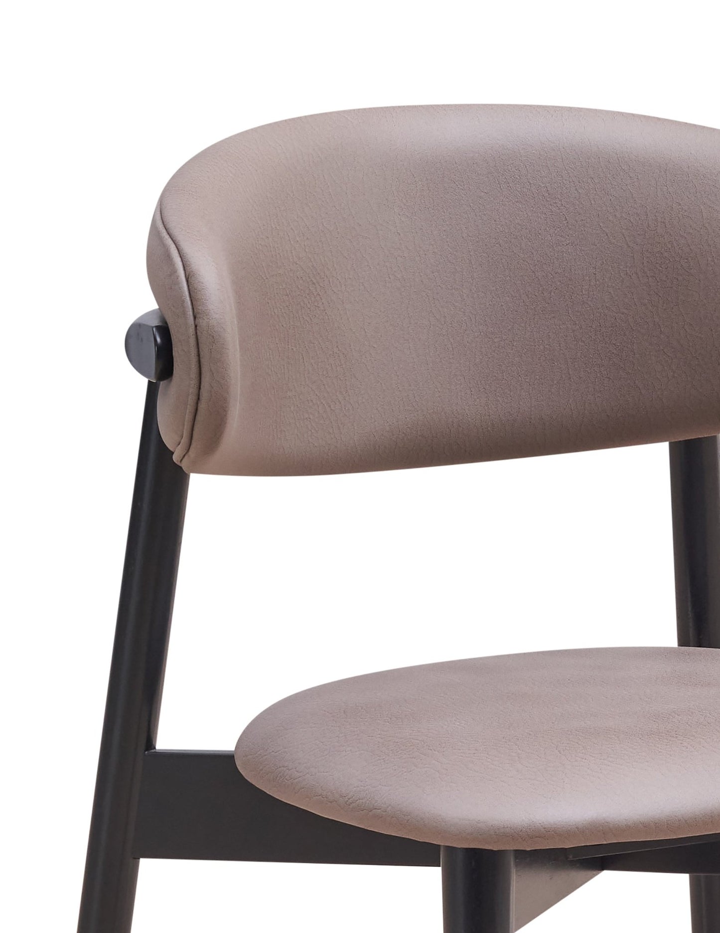 Lanae Gray Polished Microfiber & Black Finish Side Chair (Set of 2) - 1st Choice Furniture Direct
