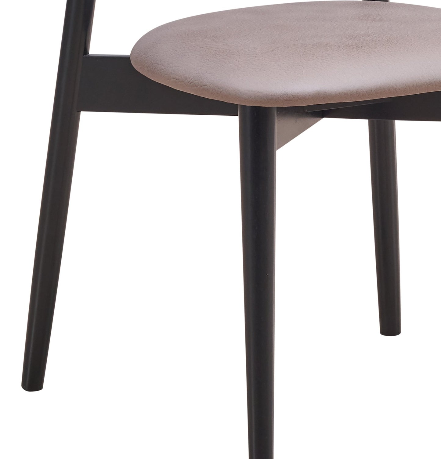 Lanae Gray Polished Microfiber & Black Finish Side Chair (Set of 2) - 1st Choice Furniture Direct