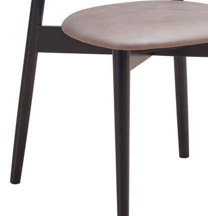 Lanae Gray Polished Microfiber & Black Finish Side Chair (Set of 2) - 1st Choice Furniture Direct