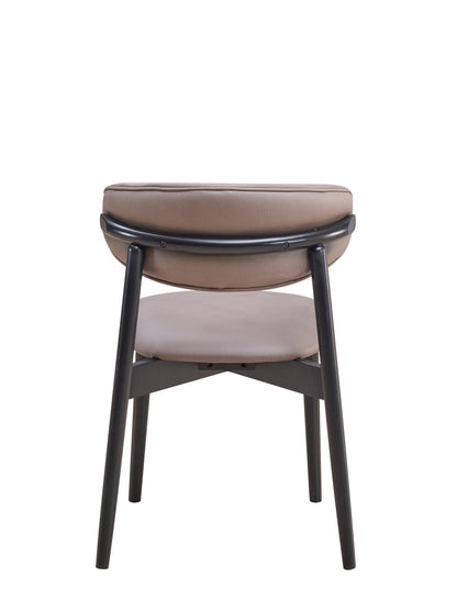 Lanae Gray Polished Microfiber & Black Finish Side Chair (Set of 2) - 1st Choice Furniture Direct
