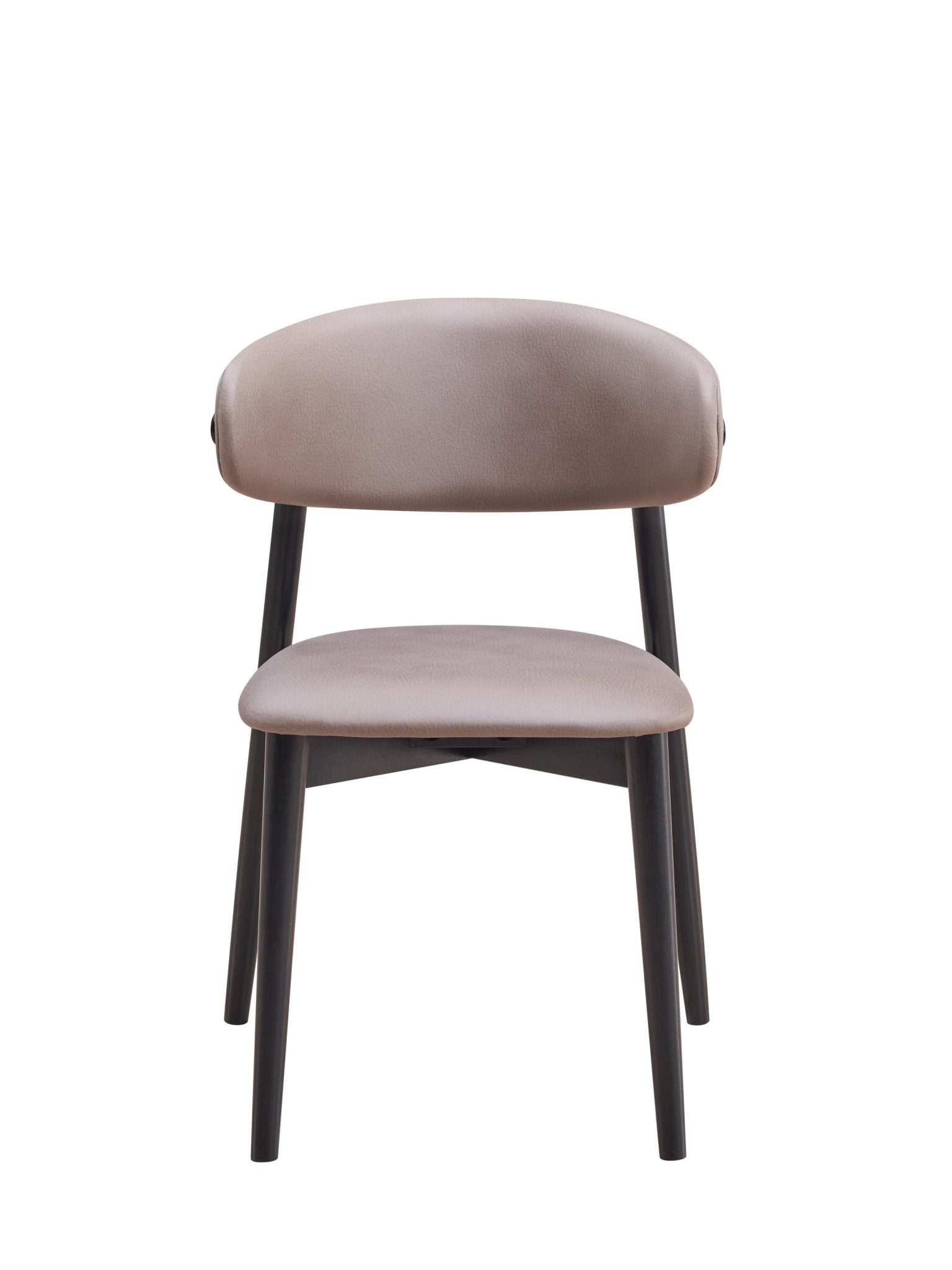 Lanae Gray Polished Microfiber & Black Finish Side Chair (Set of 2) - 1st Choice Furniture Direct