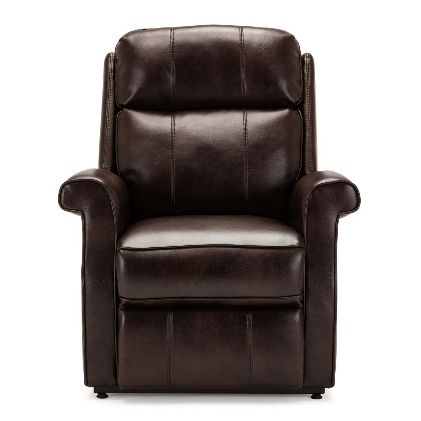 Landis Brown Traditional Lift Chair with Electric Recline Function in Faux Leather - 1st Choice Furniture Direct