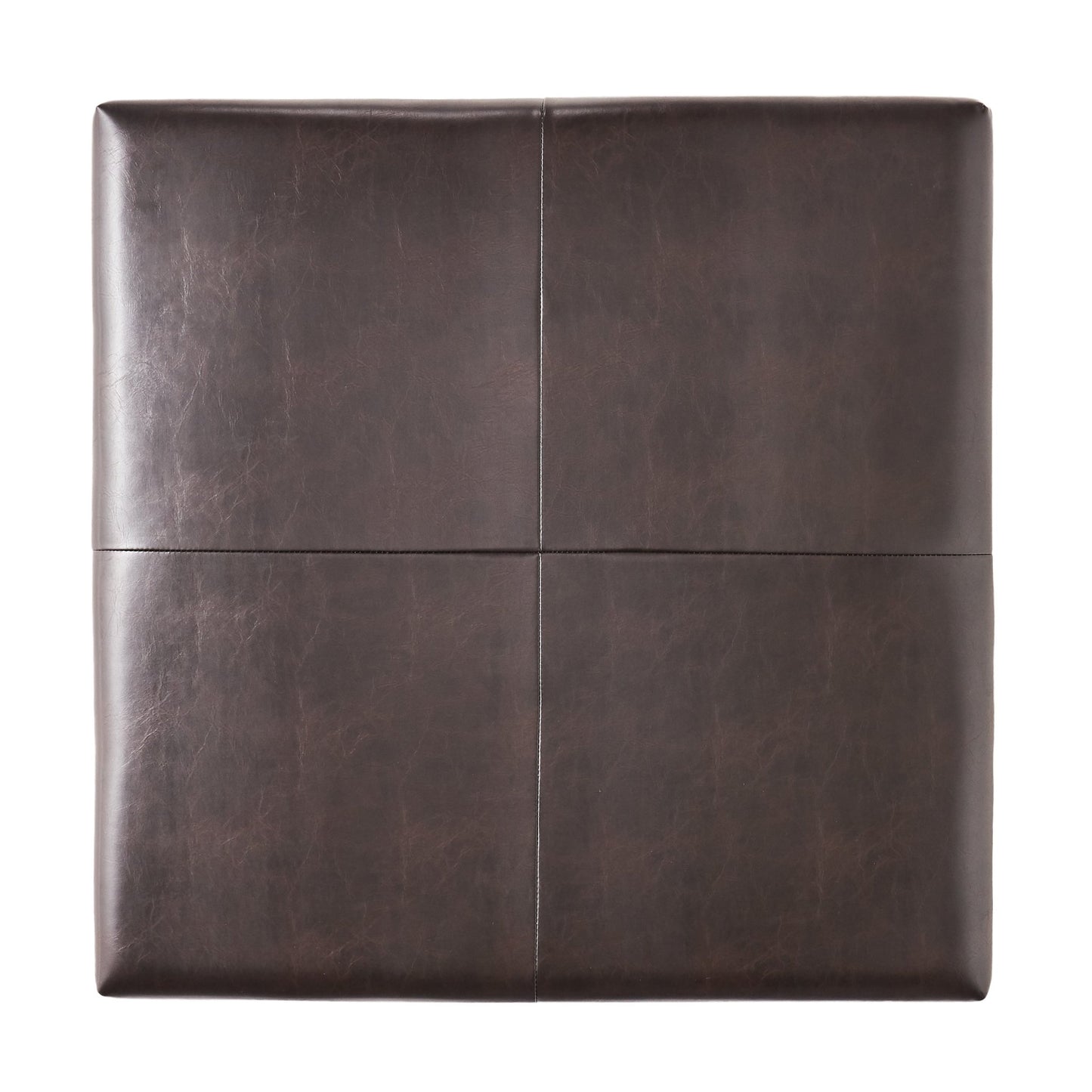 Large Square Ottoman Bench, faux leather Coffee Table Ottoman with rack & Solid Wood Legs, Oversized Ottoman for Living Room - 1st Choice Furniture Direct