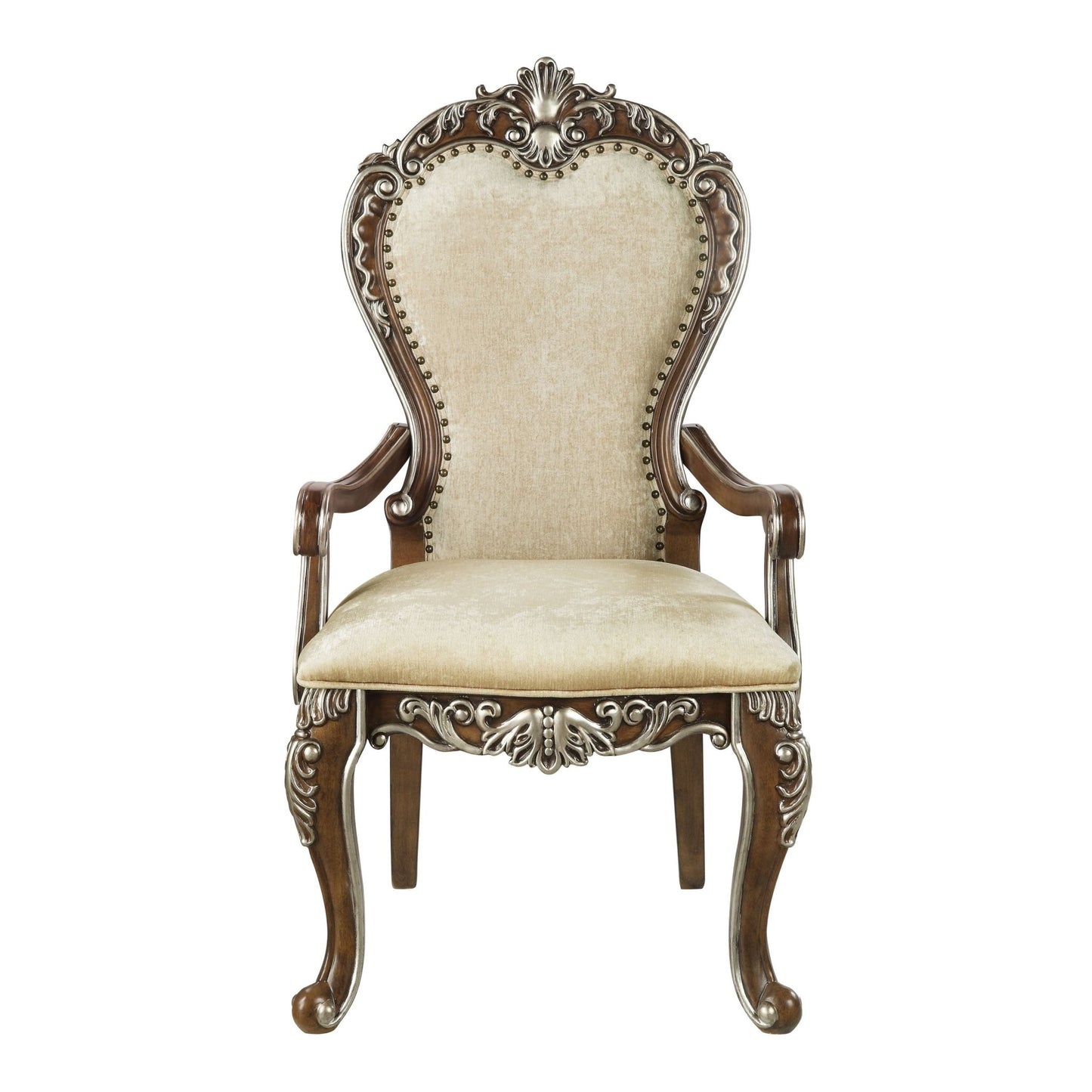 Latisha Antique Oak Finish Arm Chair (Set of 2) - 1st Choice Furniture Direct