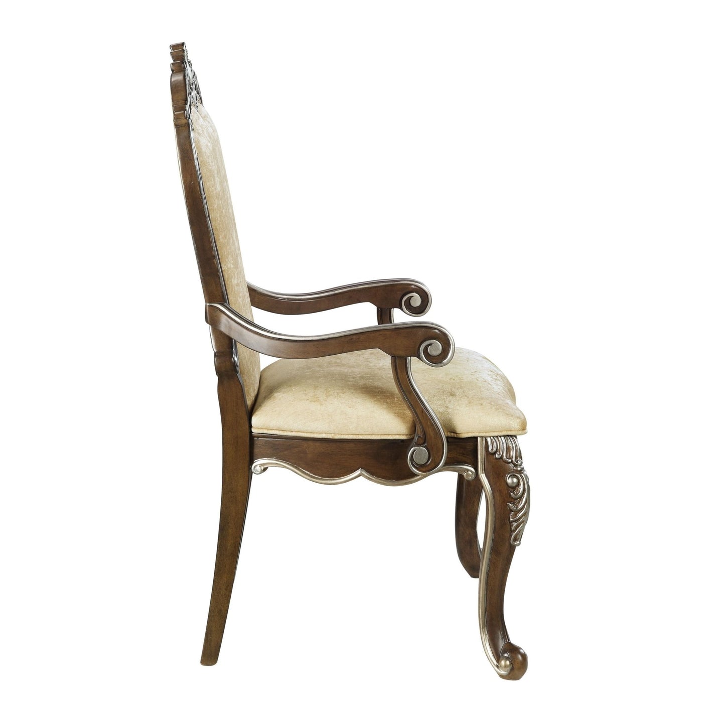 Latisha Antique Oak Finish Arm Chair (Set of 2) - 1st Choice Furniture Direct