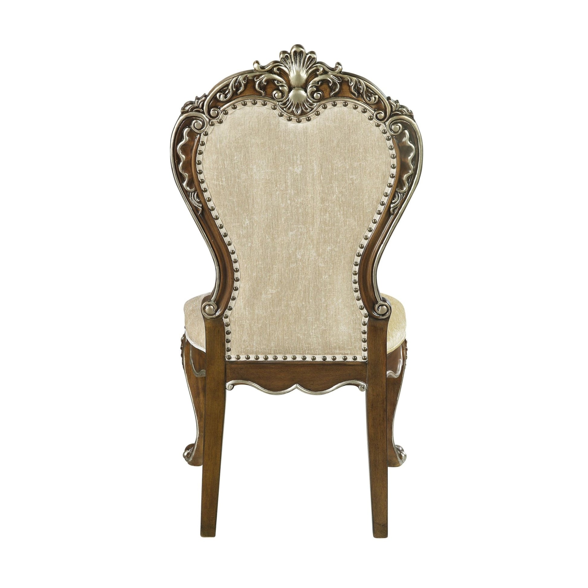 Latisha Antique Oak Finish Side Chair (Armless Chair) (Set of 2) - 1st Choice Furniture Direct