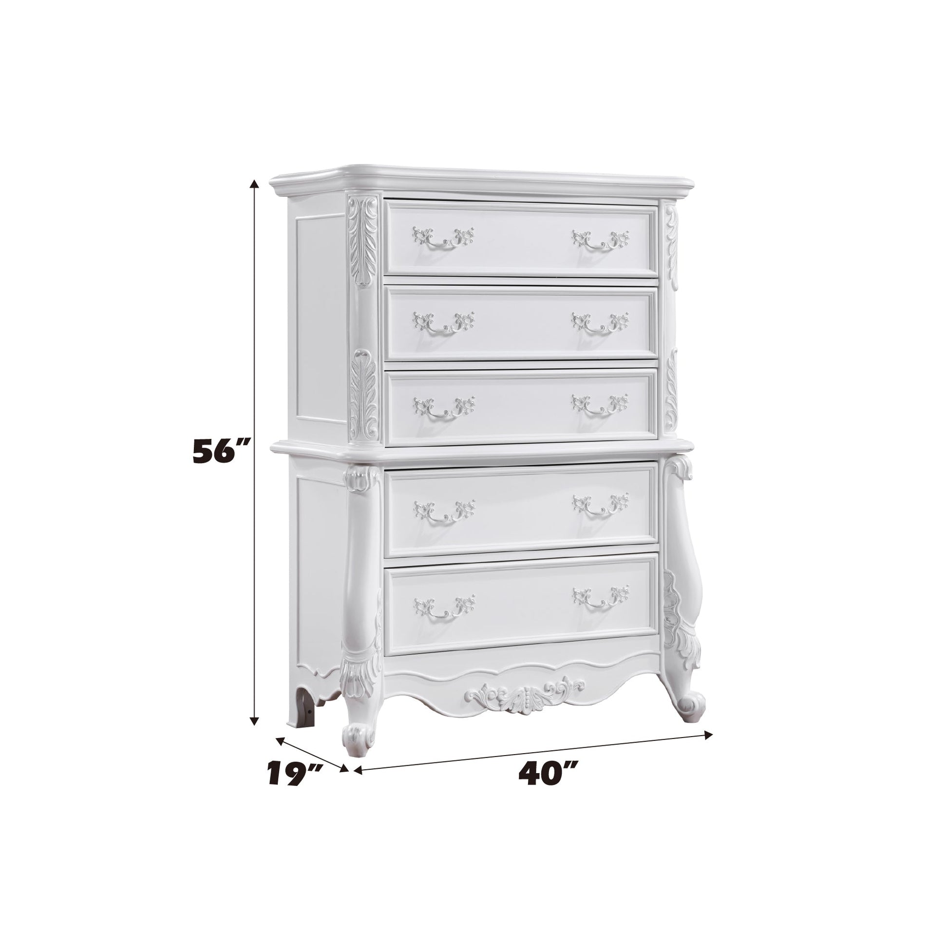 Latisha White Finish Chest - 1st Choice Furniture Direct