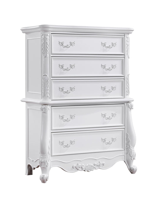 Latisha White Finish Chest - 1st Choice Furniture Direct