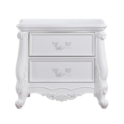 Latisha White Finish Nightstand - 1st Choice Furniture Direct