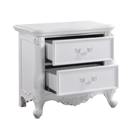 Latisha White Finish Nightstand - 1st Choice Furniture Direct