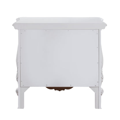 Latisha White Finish Nightstand - 1st Choice Furniture Direct