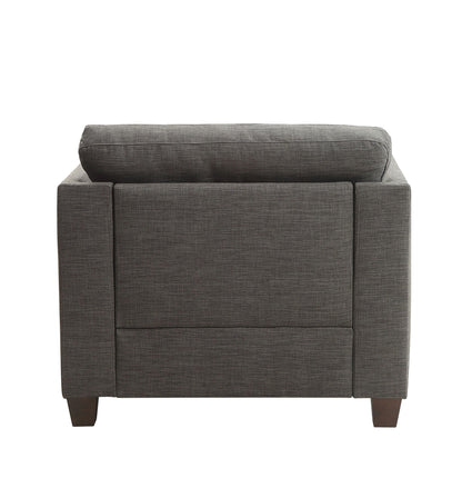 Laurissa Light Charcoal Linen Chair W/3 Pillows - 1st Choice Furniture Direct