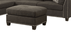 Laurissa Warm Taupe Gray Ottoman - 1st Choice Furniture Direct