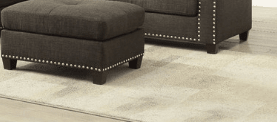 Laurissa Warm Taupe Gray Ottoman - 1st Choice Furniture Direct