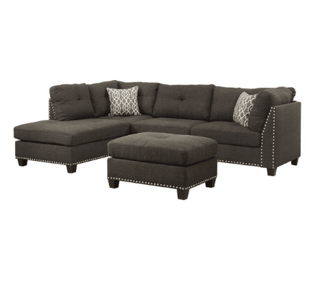 Laurissa Warm Taupe Gray Ottoman - 1st Choice Furniture Direct