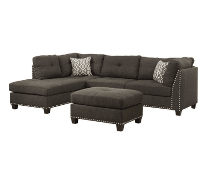 Laurissa Warm Taupe Gray Ottoman - 1st Choice Furniture Direct