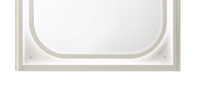 Laveda Pearl White Finish Mirror w/LED - 1st Choice Furniture Direct