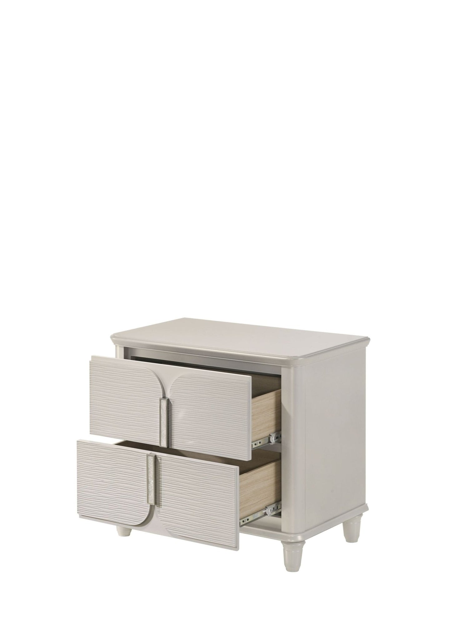 Laveda Pearl White Finish Nightstand - 1st Choice Furniture Direct