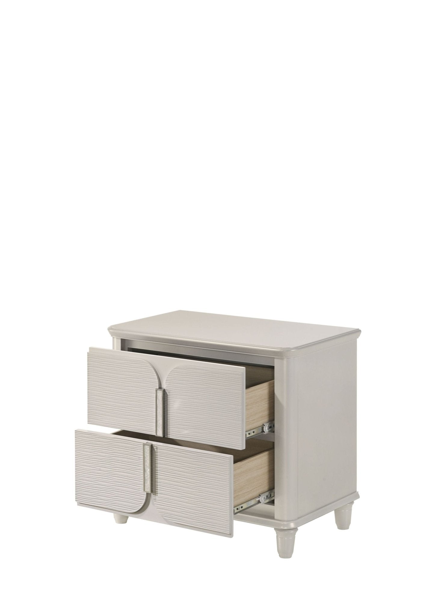 Laveda Pearl White Finish Nightstand - 1st Choice Furniture Direct