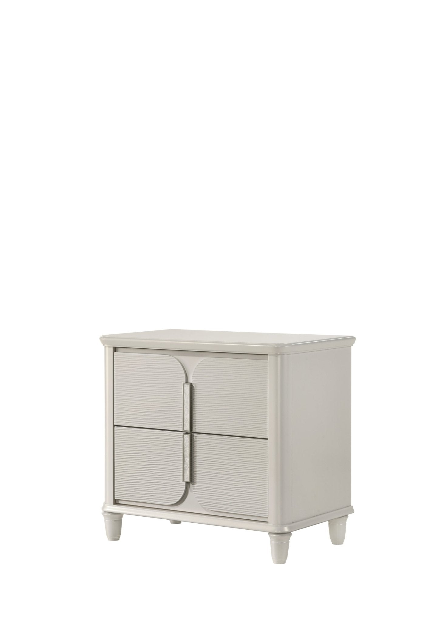 Laveda Pearl White Finish Nightstand - 1st Choice Furniture Direct