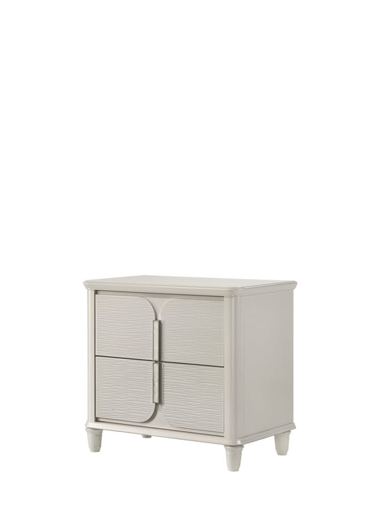 Laveda Pearl White Finish Nightstand - 1st Choice Furniture Direct