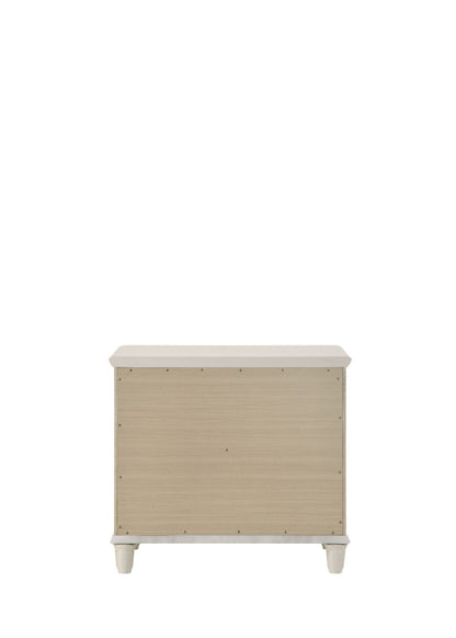 Laveda Pearl White Finish Nightstand - 1st Choice Furniture Direct