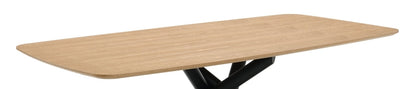 Lawton Natural & Black Finish Dining Table - 1st Choice Furniture Direct