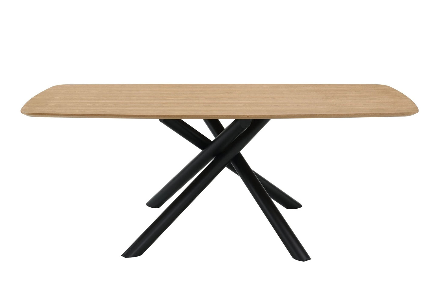 Lawton Natural & Black Finish Dining Table - 1st Choice Furniture Direct
