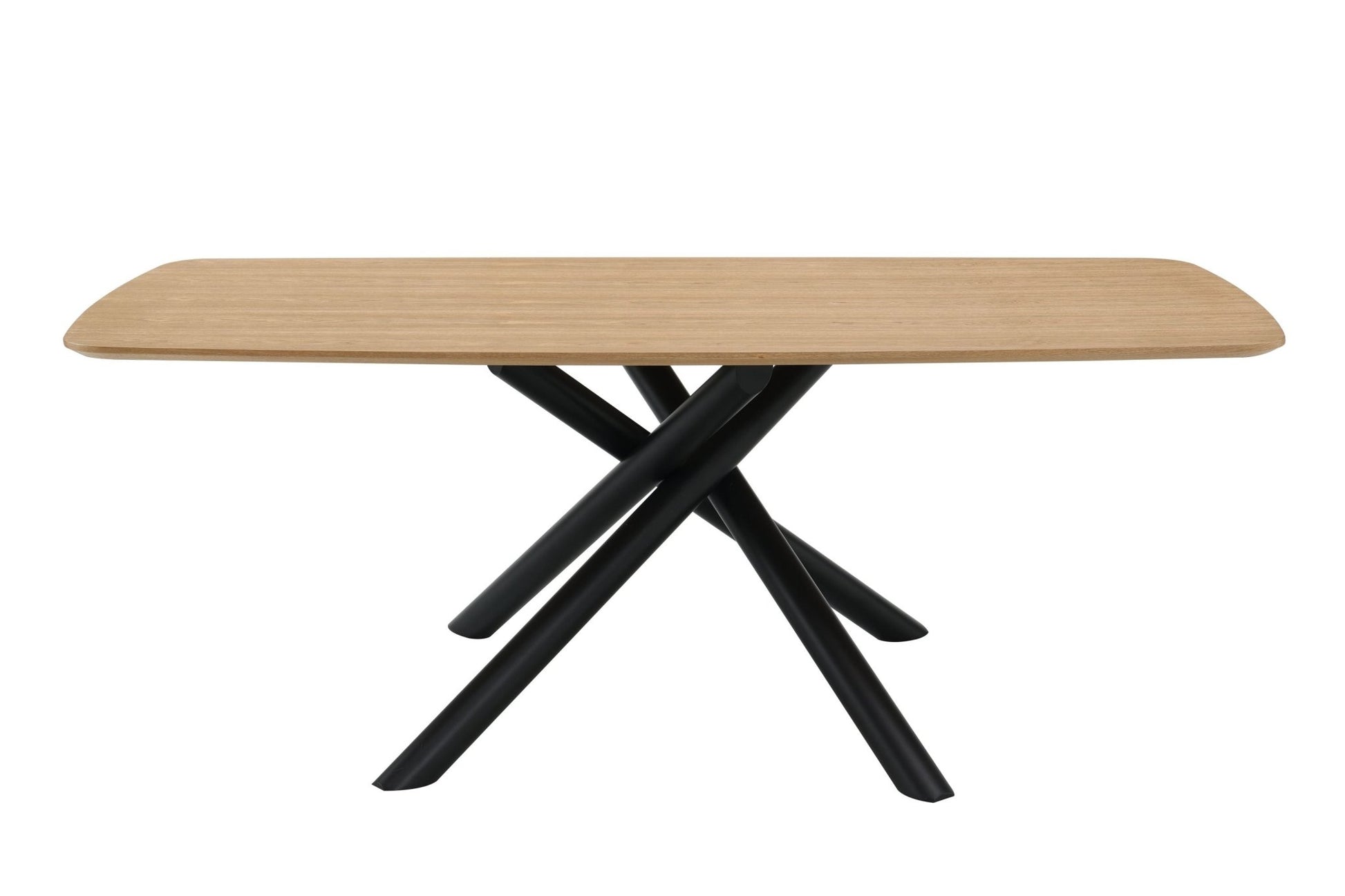 Lawton Natural & Black Finish Dining Table - 1st Choice Furniture Direct