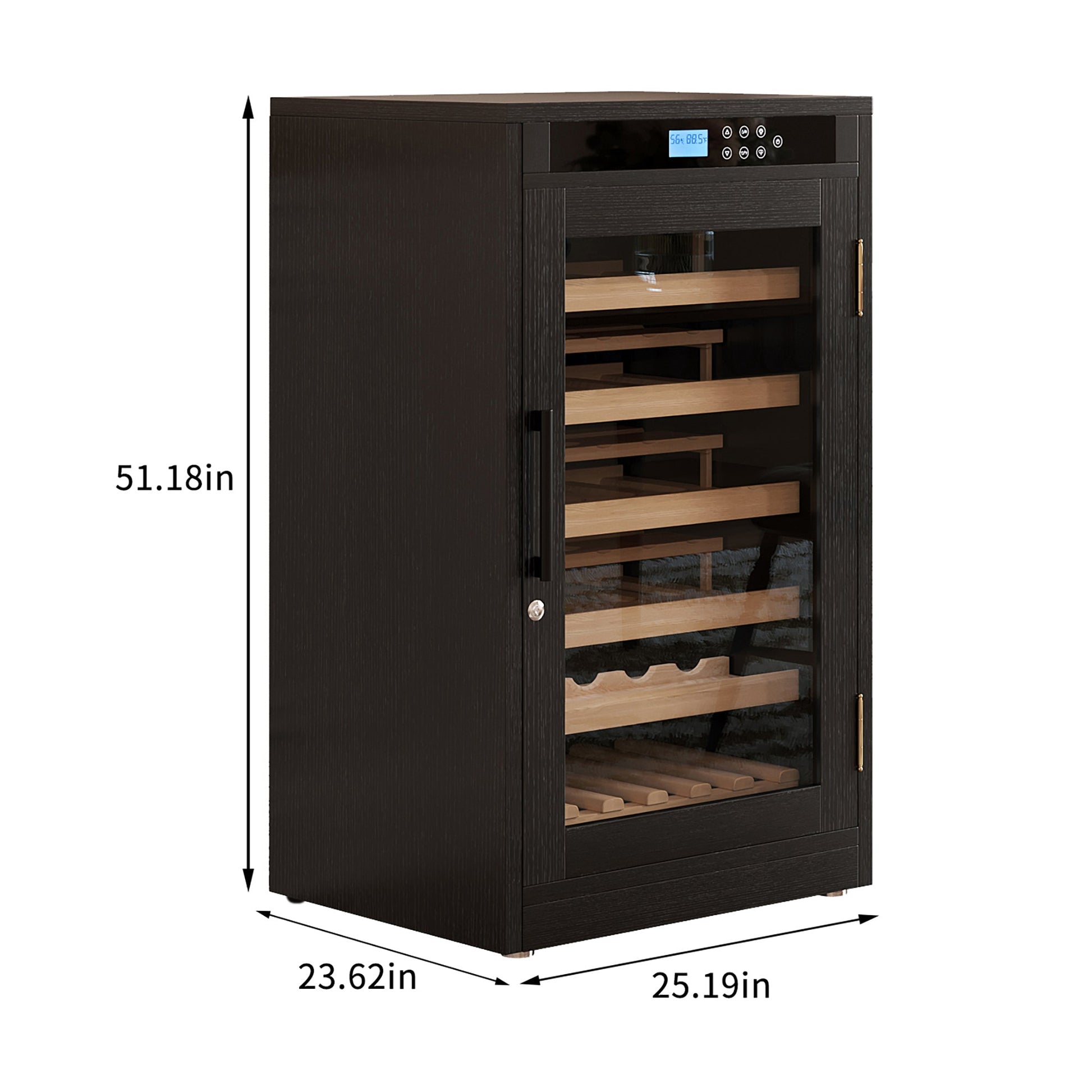 LED Touch Screen Black Grape Wine Cooler - 1st Choice Furniture Direct