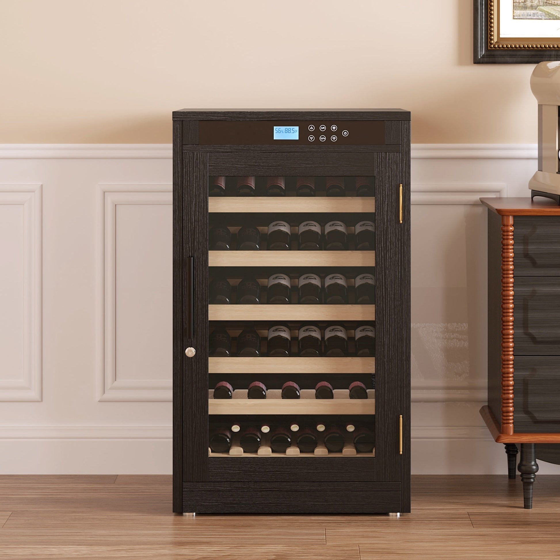 LED Touch Screen Black Grape Wine Cooler - 1st Choice Furniture Direct