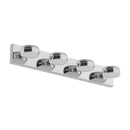 LED Vanity Lights 28in Bathroom Lights Fixtures over Mirror 4 Light LED Lighting Fixture for Bathroom 18W Mirror Lighting Fixture Modern Bath Light Bar Chrome Bath - 1st Choice Furniture Direct