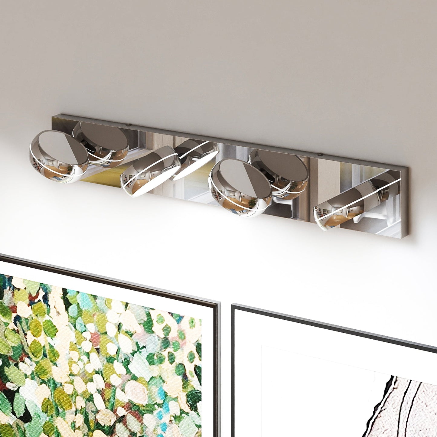 LED Vanity Lights 28in Bathroom Lights Fixtures over Mirror 4 Light LED Lighting Fixture for Bathroom 18W Mirror Lighting Fixture Modern Bath Light Bar Chrome Bath - 1st Choice Furniture Direct