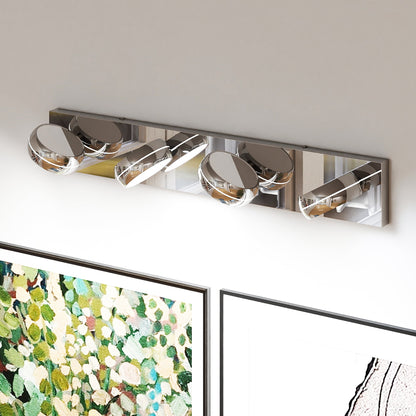 LED Vanity Lights 28in Bathroom Lights Fixtures over Mirror 4 Light LED Lighting Fixture for Bathroom 18W Mirror Lighting Fixture Modern Bath Light Bar Chrome Bath - 1st Choice Furniture Direct