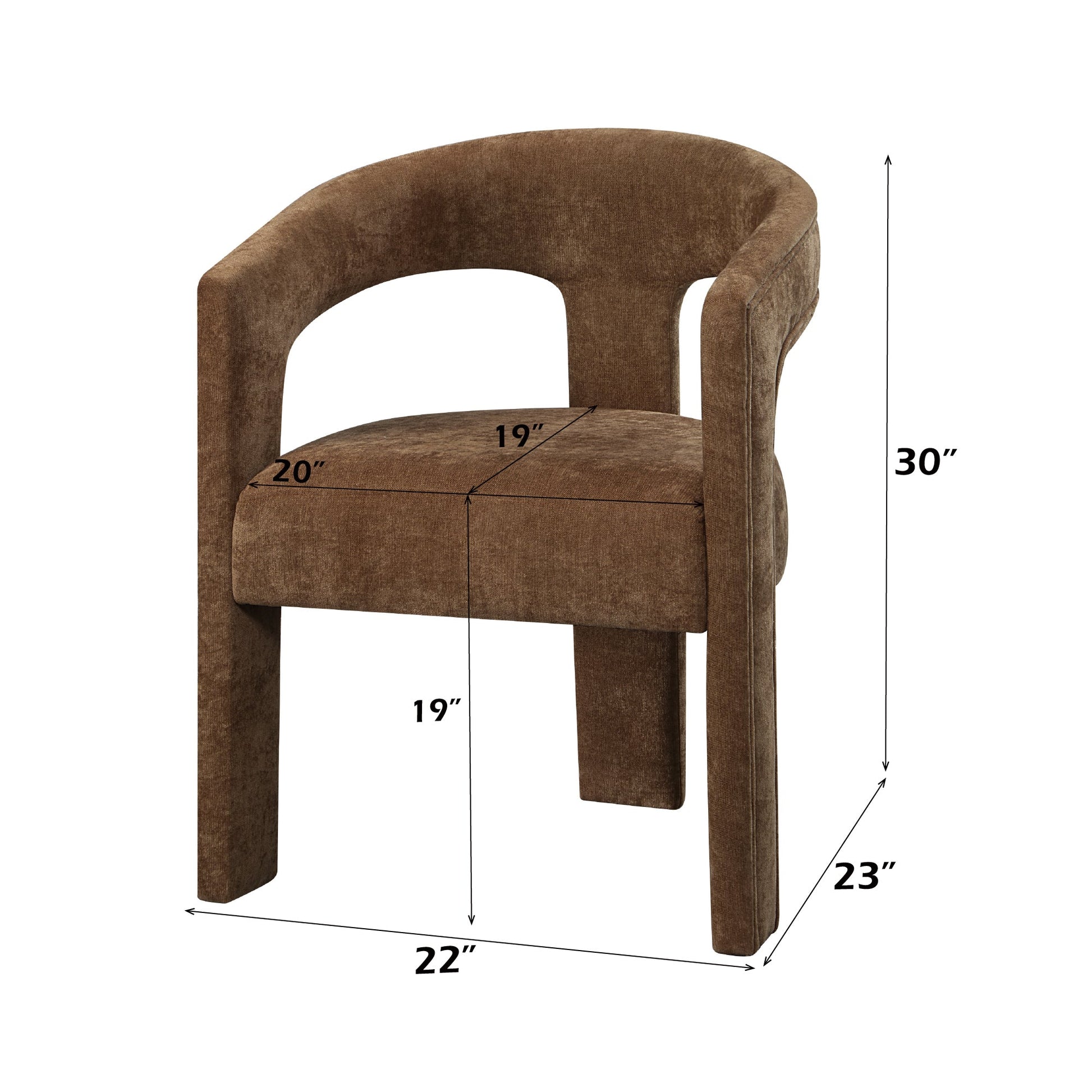 Leonardo Brown Linen Arm Chair (Set of 2) - 1st Choice Furniture Direct