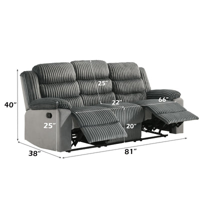 Lesley Gray Corduroy & Velvet Motion Sofa - 1st Choice Furniture Direct