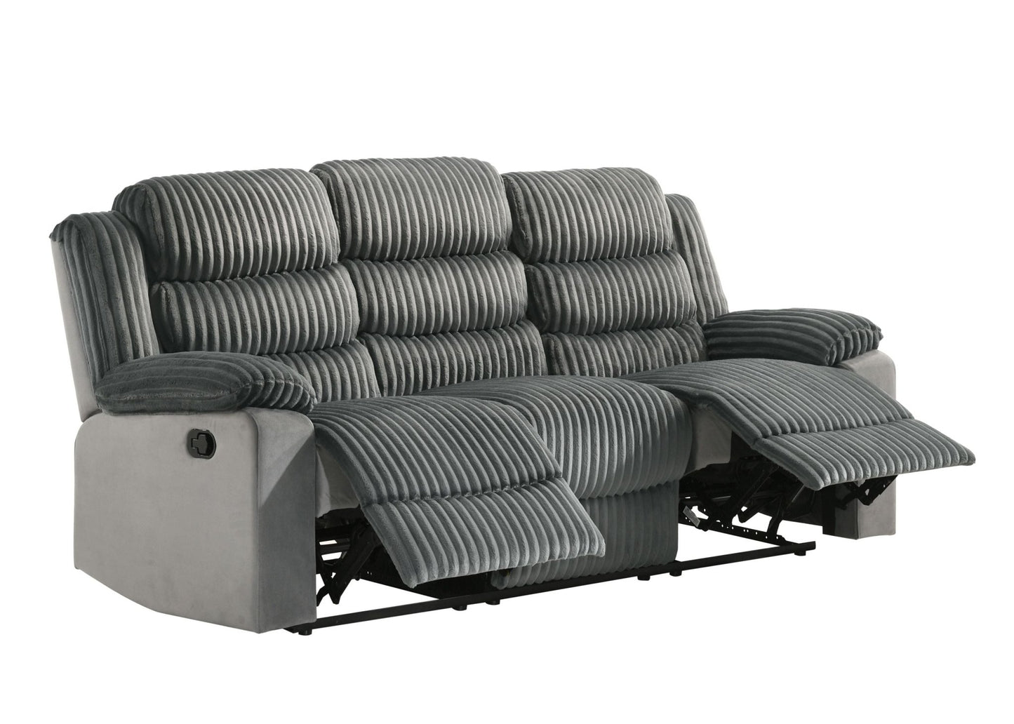 Lesley Gray Corduroy & Velvet Motion Sofa - 1st Choice Furniture Direct