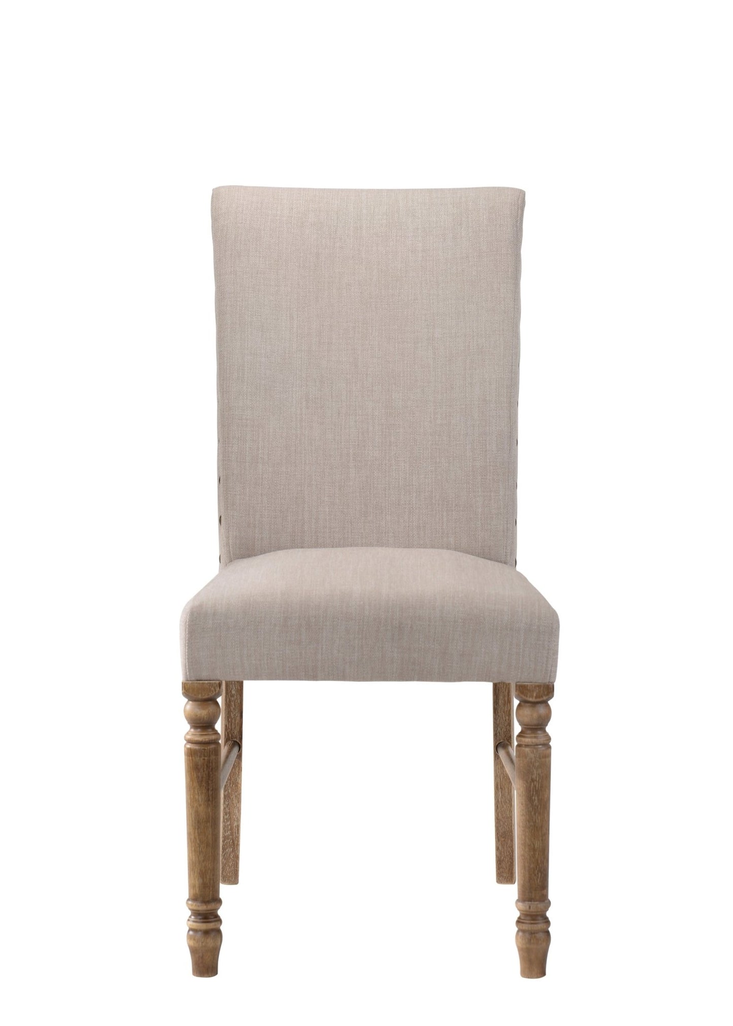 Leventis Cream Linen & Weathered Oak Finish Side Chair (Set of 2) - 1st Choice Furniture Direct