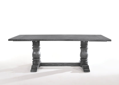 Leventis Weathered Gray Finish 7PCs Dining Room Set - 1st Choice Furniture Direct